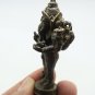 3 HEADS LORD GANESHA MINI AMULET GOD OF SUCCESS WISDOM GANESH HINDU METAL STATUE