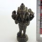 3 HEADS LORD GANESHA MINI AMULET GOD OF SUCCESS WISDOM GANESH HINDU METAL STATUE