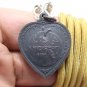 LP KASEM KHEMAKOH 2517 COIN BLESSED 1974 LUCKY SUCCESS THAI BUDDHA HEART AMULET