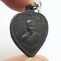 LP KASEM KHEMAKOH 2517 COIN BLESSED 1974 LUCKY SUCCESS THAI BUDDHA HEART AMULET