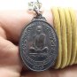 LP TOH OVAL COIN BLESSED IN 1975 THAI PRADOOCHIMPLEE AMULET PENDANT LUCKY CHARM