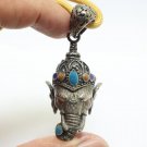 LORD GANESHA HEAD TIBET PENDANT HINDU GOD OF SUCCESS WISDOM GANESH TIBETAN CHARM