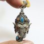 LORD GANESHA HEAD TIBET PENDANT HINDU GOD OF SUCCESS WISDOM GANESH TIBETAN CHARM