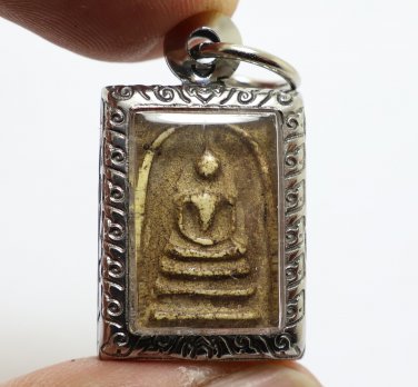 SMALL PHRA SOMDEJ RAKANG BLESS 1962 BACK AJAN TOH TEACH KING RAMA5 THAI AMULET 4