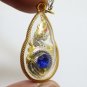 NAGA PHAYA NAK SNAKE BLUE CRYSTAL PENDANT BLESSED AMULET LUCKY CHARM LOCKET GIFT