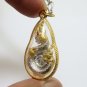 NAGA PHAYA NAK SNAKE BLUE CRYSTAL PENDANT BLESSED AMULET LUCKY CHARM LOCKET GIFT