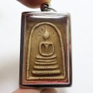 PHRA SOMDEJ WAT RAKANG LP NAK BLESS 1952 BACK SIAM COAT OF ARMS SIGN THAI AMULET