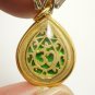 LORD GANESHA GREEN PENDANT SUCCESS GOD GANAPATI MIRACLE GANESH LUCKY OM NECKLACE