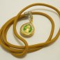 LORD GANESHA GREEN PENDANT SUCCESS GOD GANAPATI MIRACLE GANESH LUCKY OM NECKLACE