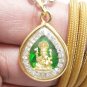 LORD GANESHA GREEN PENDANT SUCCESS GOD GANAPATI MIRACLE GANESH LUCKY OM NECKLACE