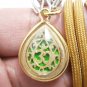LORD GANESHA GREEN PENDANT SUCCESS GOD GANAPATI MIRACLE GANESH LUCKY OM NECKLACE