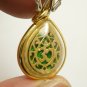 LORD GANESHA GREEN PENDANT SUCCESS GOD GANAPATI MIRACLE GANESH LUCKY OM NECKLACE