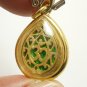 LORD GANESHA GREEN PENDANT SUCCESS GOD GANAPATI MIRACLE GANESH LUCKY OM NECKLACE