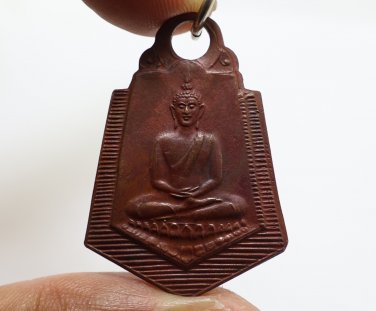 LORD BUDDHA LP MUN & AJARN FUN AJARO BLESSED 1949 MAGIC COIN THAI AMULET PENDANT