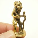 POO CHUCHOK THAI MINI AMULET FIGURINE REAL BLESS LUCKY MONEY RICH MERCHANT CHARM