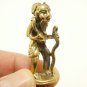 POO CHUCHOK THAI MINI AMULET FIGURINE REAL BLESS LUCKY MONEY RICH MERCHANT CHARM