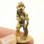 POO CHUCHOK THAI MINI AMULET FIGURINE REAL BLESS LUCKY MONEY RICH MERCHANT CHARM