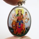 MAA DURGA KALI KALIKA UMA DEVI GODDESS SHAKTI HINDU BLESS OM LOCKET LION PENDANT