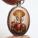 LORD VISHNU THE PRESERVER GOD DEITY HINDU MIRACLE 1980s PENDANT NECKLACE LOCKET LORD VISHNU THE PRESERVER GOD DEITY HINDU MIRACLE 1980s PENDANT NECKLACE LOCKET
