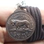 LP SOMCHAI TIGER MAGIC COIN BLESSED 1977 AMULET PROTECTION LUCKY GAMBLE PENDANT