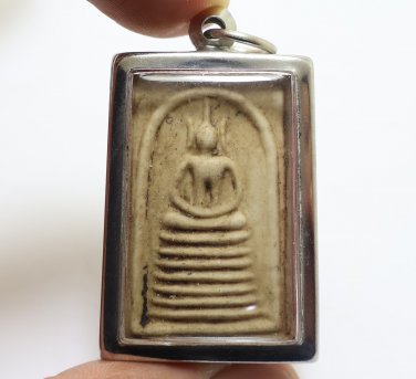 PHRA SOMDEJ TOH GATECHAIYO WAT RAKANG MEDITATION THAI REAL 1995 AMULET PENDANT 1