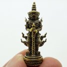 THAO WESSUWAN THAI MINI STATUE TINY AMULET YAK ASURA WEALTHY KING GOOD LUCK RICH