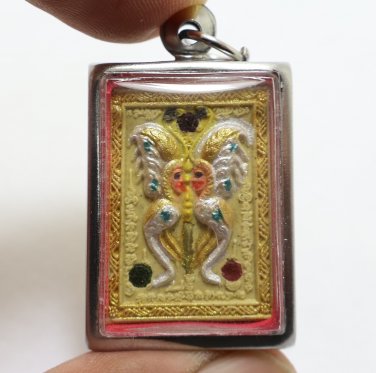 SMALL THEP JAMLANG KRUBA KRITSANA MAGIC BUTTERFLY SALIKA THAI AMULET PENDANT 2