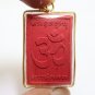 LORD GANESH GOD OF SUCCESS WISDOM GANESHA OM SIGN HINDU DEITY RED AMULET PENDANT