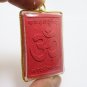 LORD GANESH GOD OF SUCCESS WISDOM GANESHA OM SIGN HINDU DEITY RED AMULET PENDANT