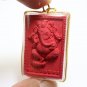 LORD GANESH GOD OF SUCCESS WISDOM GANESHA OM SIGN HINDU DEITY RED AMULET PENDANT