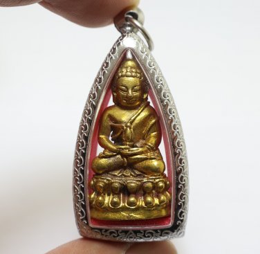 PHRA GRING LP DOO BLESSED 1988 KRING THAI HEAL GOOD HEALTH BUDDHA PENDANT AMULET