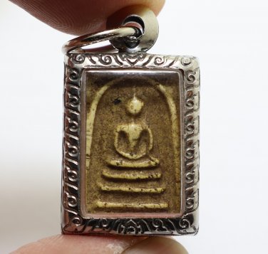 SMALL PHRA SOMDEJ RAKANG MADE 1962 BACK AJAN TOH TEACH KING RAMA5 THAI AMULET 10