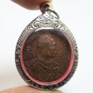 KING RAMA 5 CORONATION COIN GARUDA AMULET MULTIPLY MONEY LUCK THAI SIAM PENDANT