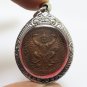 KING RAMA 5 CORONATION COIN GARUDA AMULET MULTIPLY MONEY LUCK THAI SIAM PENDANT