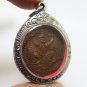 KING RAMA 5 CORONATION COIN GARUDA AMULET MULTIPLY MONEY LUCK THAI SIAM PENDANT