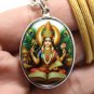 SARASWATI BIG PENDANT DEVI OF BRAHMA WISDOM LUCKY SUCCESS HEALING GODDESS LOCKET