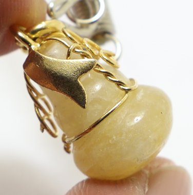 MAGIC STONE GOURD CALABASH CHINESE AMULET BLESSED GAMBLE RICH PENDANT NECKLACE 7