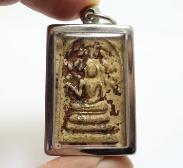 PHRA SOMDEJ WAT RAKANG LP NAK BLESS 1952 BUDDHA KWAK PROKPO THAI AMULET PENDANT