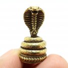 KING COBRA SNAKE MINI STATUE THAI TINY BRASS AMULET STRONG PROTECTION TALISMAN KING COBRA SNAKE MINI STATUE THAI TINY BRASS AMULET STRONG PROTECTION TALISMAN
