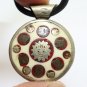 OM TIBET SURYA GOD VINTAGE PENDANT BLESSED HINDU MANTRA TIBETAN CHARM NECKLACE