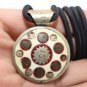 OM TIBET SURYA GOD VINTAGE PENDANT BLESSED HINDU MANTRA TIBETAN CHARM NECKLACE