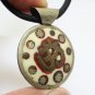 OM TIBET SURYA GOD VINTAGE PENDANT BLESSED HINDU MANTRA TIBETAN CHARM NECKLACE