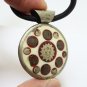 OM TIBET SURYA GOD VINTAGE PENDANT BLESSED HINDU MANTRA TIBETAN CHARM NECKLACE