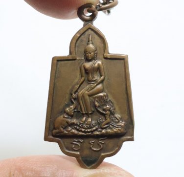 LP TOH WAT PA LELAI BLESS 1972 MAGIC AMULET STRONG PROTECTION WEDNESDAY PENDANT