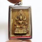 PHRA BUDDHA CHINNARAJ BACK YANT OKLAO THAI AMULET BLESSED 1970s SUCCESS PENDANT