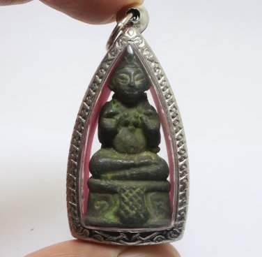 GUMAN THONG LP YAM BLESS 1974 MAGIC METAL KUMAN TONG AMULET LUCKY GAMBLE PENDANT
