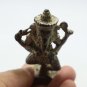 DANCING LORD GANESHA MINI AMULET GOD OF SUCCESS WISDOM GANESH HINDU METAL STATUE