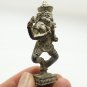 DANCING LORD GANESHA MINI AMULET GOD OF SUCCESS WISDOM GANESH HINDU METAL STATUE