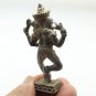 DANCING LORD GANESHA MINI AMULET GOD OF SUCCESS WISDOM GANESH HINDU METAL STATUE