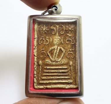 PHRA SOMDEJ WAT CHALERMPHRAKIAT BLESSED 1900 THAI BUDDHA MIRACLE AMULET PENDANT